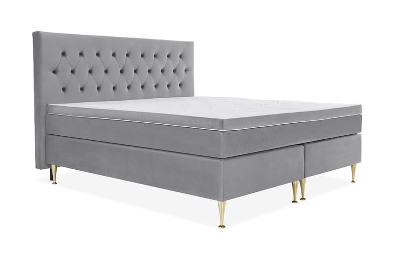 Royal Velvet Kontinentalsäng 210x210 cm - Ljusgrå - Möbler - Säng - Kontinentalsäng