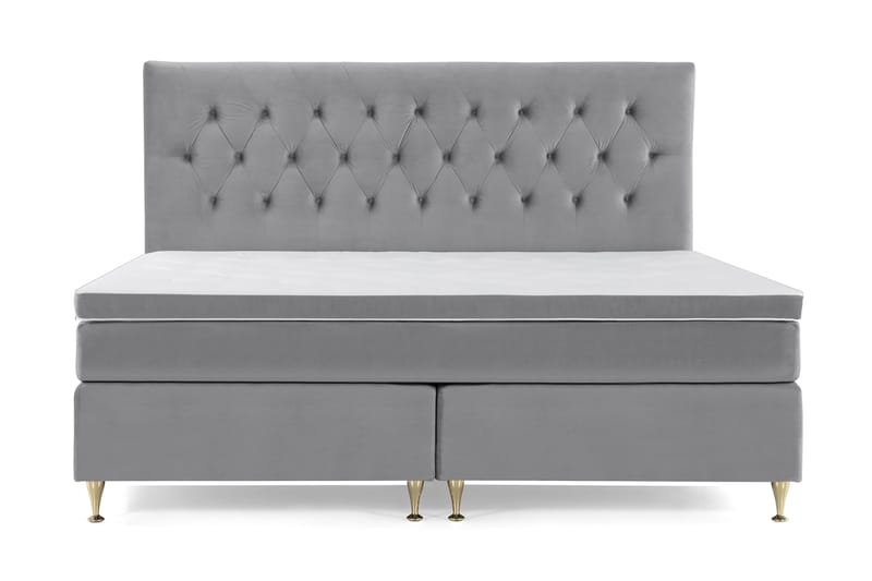 Royal Velvet Kontinentalsäng 210x210 cm - Ljusgrå - Möbler - Säng - Kontinentalsäng