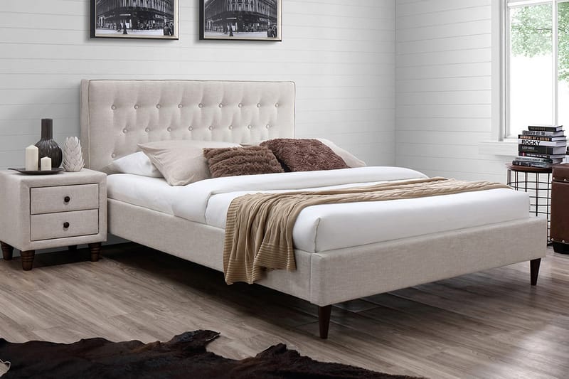 Säng EMILIA med madrass HARMONY DUO 90x200cm - Komplett sängpaket - Kontinentalsäng