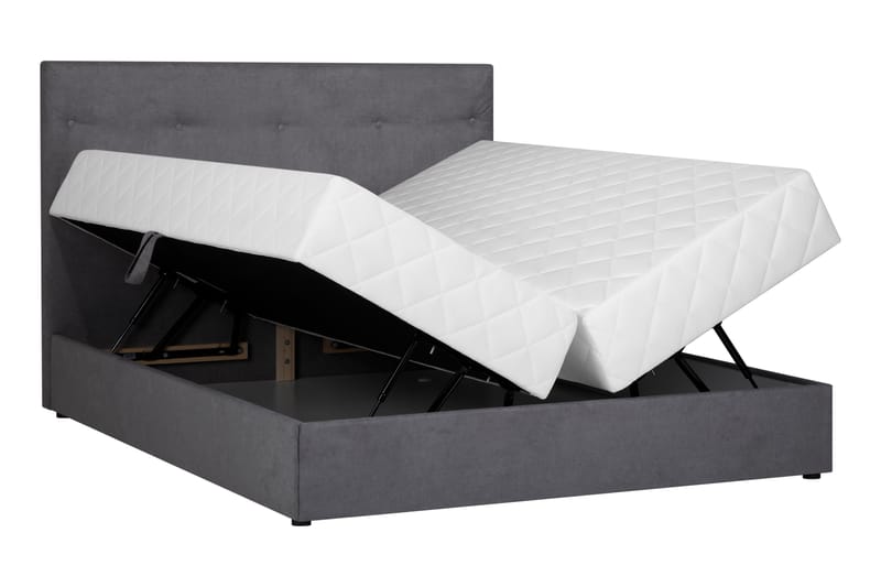 Säng Lene 160x200 cm Grå - Kontinentalsäng