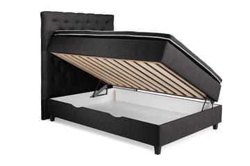 Säng med Förvaring Boxford 140x200 - Mörkgrå (+Fler val) - Möbler - Säng - Kontinentalsäng