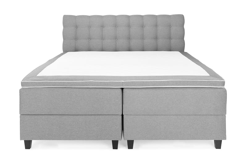 Säng med Förvaring Boxford 180x200 - Ljusgrå (+Fler val) - Kontinentalsäng - Komplett sängpaket
