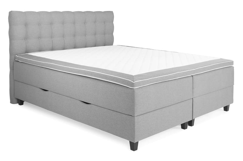 Säng med Förvaring Boxford 180x200 - Ljusgrå (+Fler val) - Möbler - Säng - Kontinentalsäng