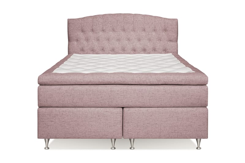 Sängpaket Abelie 160x200 Fast - Rosa - Kontinentalsäng - Dubbelsäng - Komplett sängpaket