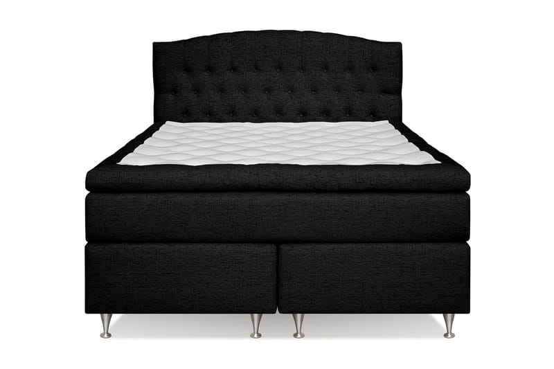 Sängpaket Abelie 160x200 Fast/Medium - Svart - Kontinentalsäng - Dubbelsäng - Komplett sängpaket