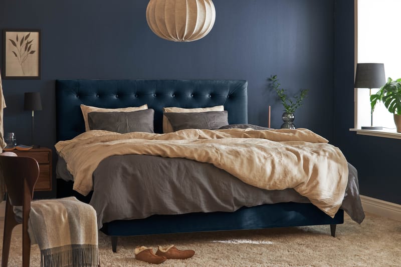 Sängpaket Chilla Pluss Kontinentalsäng 180x200 cm - Mörkblå - Möbler - Säng - Kontinentalsäng