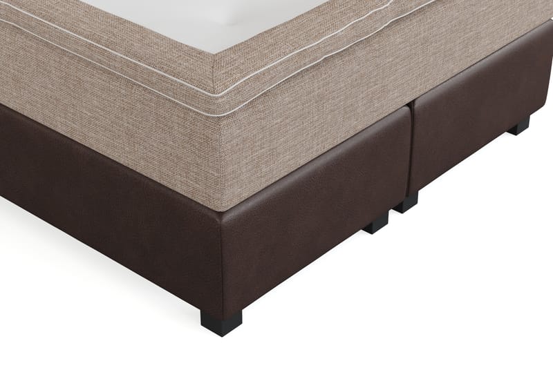 Sängpaket Havanna 140x200 med Två Beiga Kuddar - (+Fler val) Beige/Brun - Möbler - Säng - Kontinentalsäng