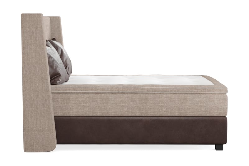 Sängpaket Havanna 140x200 med Två Bruna Kuddar - (+Fler val) Beige/Brun - Möbler - Säng - Kontinentalsäng