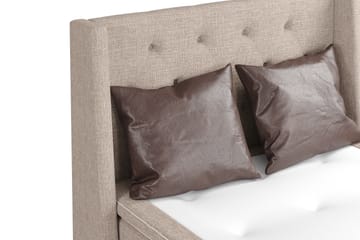Sängpaket Havanna 140x200 med Två Bruna Kuddar - (+Fler val) Beige/Brun - Möbler - Säng - Kontinentalsäng