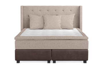 Sängpaket Havanna 160x200 med Tre Beiga Kuddar - (+Fler val) Beige/Brun - Möbler - Säng - Kontinentalsäng