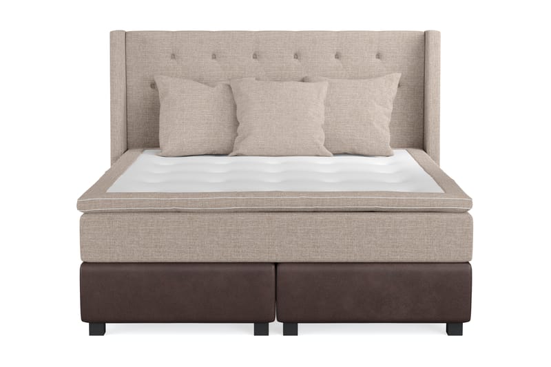 Sängpaket Havanna 160x200 med Tre Beiga Kuddar - (+Fler val) Beige/Brun - Möbler - Säng - Kontinentalsäng