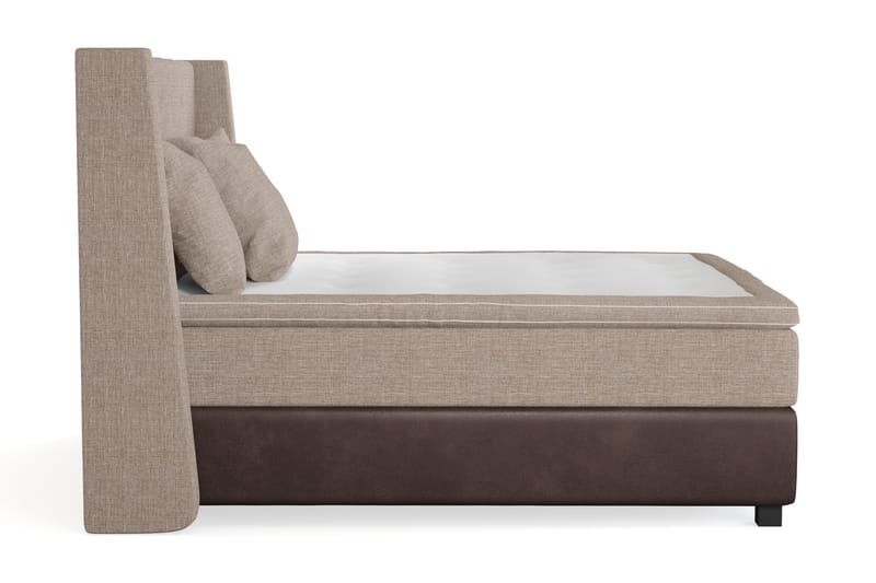 Sängpaket Havanna 160x200 med Tre Beiga Kuddar - (+Fler val) Beige/Brun - Möbler - Säng - Kontinentalsäng