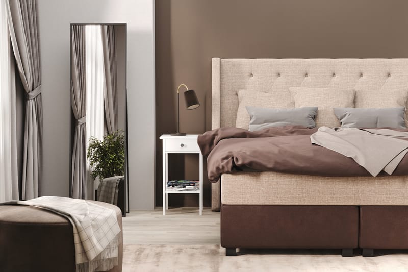 Sängpaket Havanna 160x200 med Tre Beiga Kuddar - (+Fler val) Beige/Brun - Möbler - Säng - Kontinentalsäng