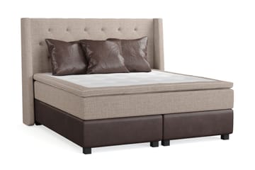 Sängpaket Havanna 160x200 med Tre Bruna Kuddar - (+Fler val) Beige/Brun - Möbler - Säng - Kontinentalsäng