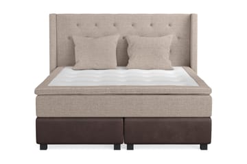Sängpaket Havanna 160x200 med Två Beiga Kuddar - (+Fler val) Beige/Brun - Möbler - Säng - Kontinentalsäng