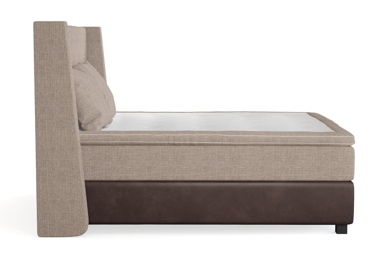 Sängpaket Havanna 160x200 med Två Beiga Kuddar - (+Fler val) Beige/Brun - Möbler - Säng - Kontinentalsäng