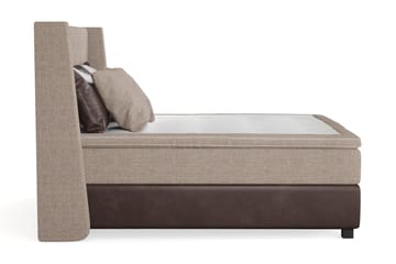 Sängpaket Havanna 160x200 med Två Bruna Två Beiga Kuddar - (+Fler val) Beige/Brun - Möbler - Säng - Kontinentalsäng