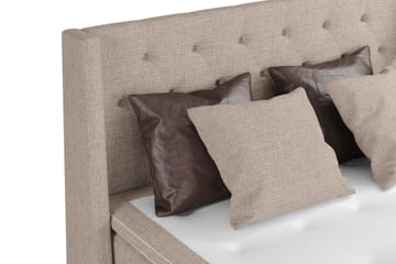 Sängpaket Havanna 160x200 med Två Bruna Två Beiga Kuddar - (+Fler val) Beige/Brun - Möbler - Säng - Kontinentalsäng