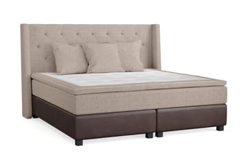 Sängpaket Havanna 210x210 med Tre Beiga Kuddar - (+Fler val) Beige/Brun - Möbler - Säng - Kontinentalsäng