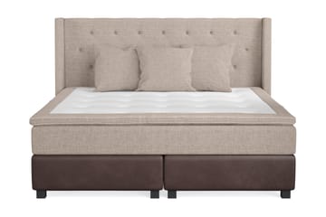 Sängpaket Havanna 210x210 med Tre Beiga Kuddar - (+Fler val) Beige/Brun - Möbler - Säng - Kontinentalsäng