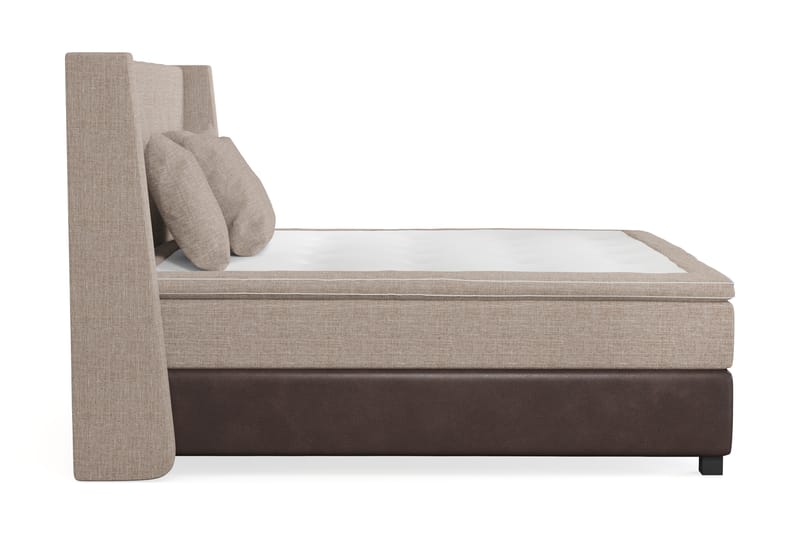 Sängpaket Havanna 210x210 med Tre Beiga Kuddar - (+Fler val) Beige/Brun - Möbler - Säng - Kontinentalsäng