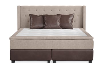 Sängpaket Havanna 210x210 med Tre Bruna Kuddar - (+Fler val) Beige/Brun - Möbler - Säng - Kontinentalsäng