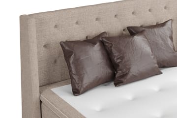 Sängpaket Havanna 210x210 med Tre Bruna Kuddar - (+Fler val) Beige/Brun - Möbler - Säng - Kontinentalsäng