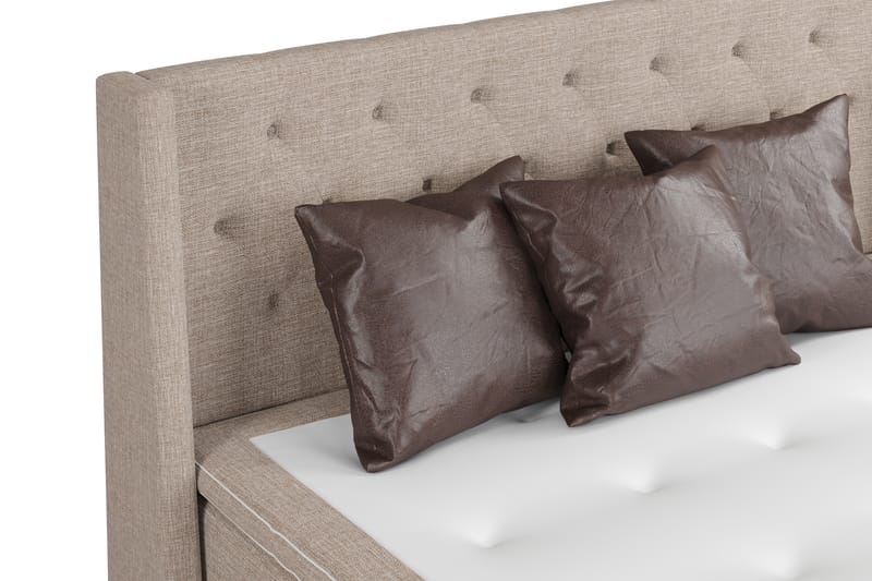 Sängpaket Havanna 210x210 med Tre Bruna Kuddar - (+Fler val) Beige/Brun - Möbler - Säng - Kontinentalsäng