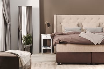 Sängpaket Havanna 210x210 med Två Beiga Kuddar - (+Fler val) Beige/Brun - Möbler - Säng - Kontinentalsäng