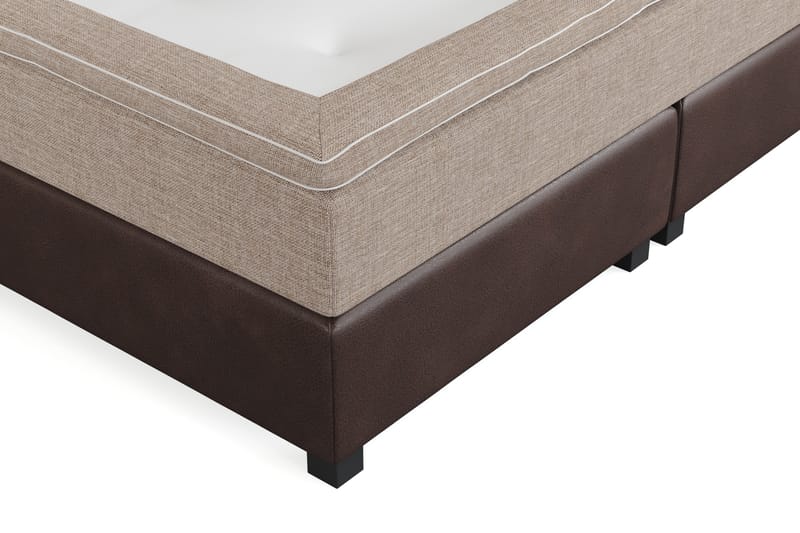 Sängpaket Havanna 210x210 med Två Beiga Kuddar - (+Fler val) Beige/Brun - Möbler - Säng - Kontinentalsäng