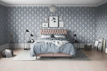 Sänggavel Knappar - Vintagerose