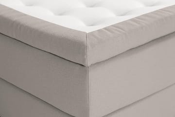 Sängpaket Kakichi Boucle 120x200 Djuphäftad gavel - Grå - Möbler - Säng - Kontinentalsäng