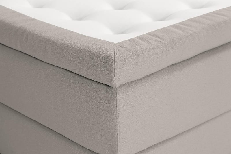 Sängpaket Kakichi Boucle 120x200 Djuphäftad gavel - Grå - Möbler - Säng - Kontinentalsäng