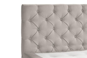 Sängpaket Kakichi Boucle 120x200 Djuphäftad gavel - Grå - Möbler - Säng - Kontinentalsäng