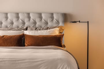 Sängpaket Kakichi Boucle 120x200 Djuphäftad gavel - Grå - Möbler - Säng - Kontinentalsäng
