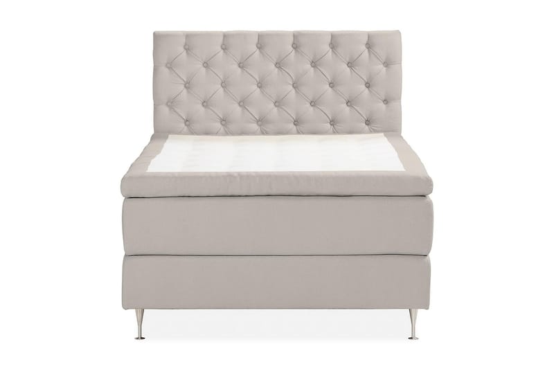 Sängpaket Kakichi Boucle 120x200 Djuphäftad gavel - Grå - Möbler - Säng - Kontinentalsäng