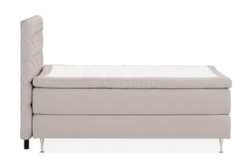 Sängpaket Kakichi Boucle 120x200 Djuphäftad gavel - Grå - Möbler - Säng - Kontinentalsäng