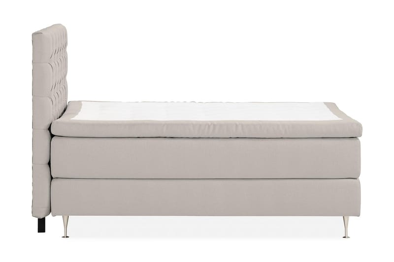 Sängpaket Kakichi Boucle 120x200 Djuphäftad gavel - Grå - Möbler - Säng - Kontinentalsäng