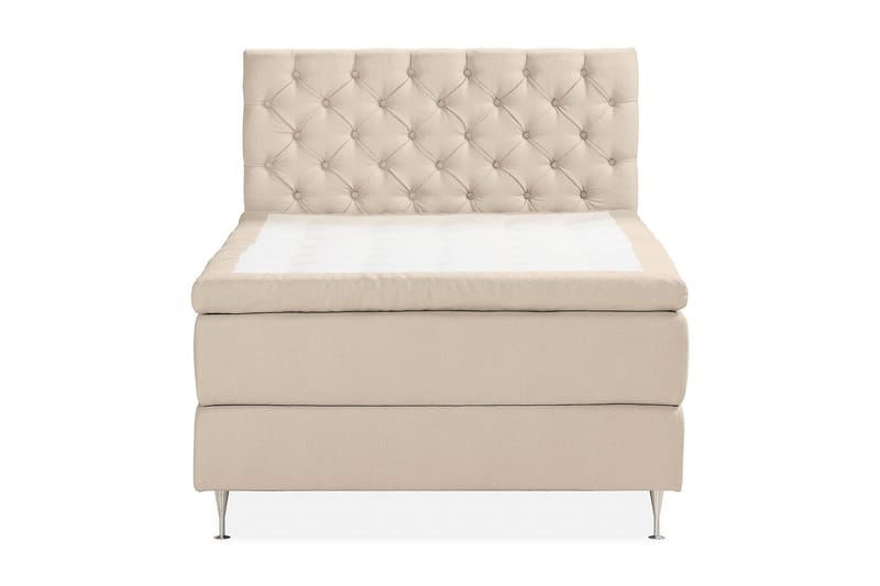 Sängpaket Kakichi Boucle 140x200 Djuphäftad gavel - Beige - Möbler - Säng - Kontinentalsäng