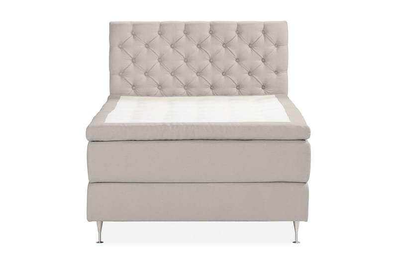 Sängpaket Kakichi Boucle 140x200 Djuphäftad gavel - Grå - Möbler - Säng - Kontinentalsäng
