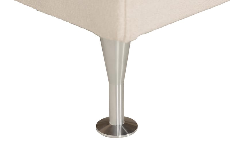 Sängpaket Kakichi Boucle 140x200 Djuphäftad gavel - Ljusbeige - Möbler - Säng - Kontinentalsäng