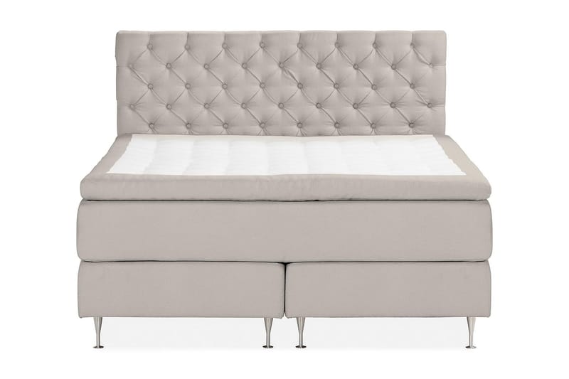 Sängpaket Kakichi Boucle 180x200 Djuphäftad gavel - Grå - Möbler - Säng - Kontinentalsäng