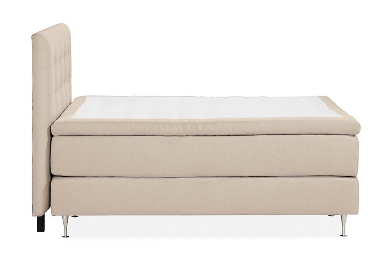Sängpaket Kakichi Boucle 180x200 Knappad gavel - Beige - Möbler - Säng - Kontinentalsäng