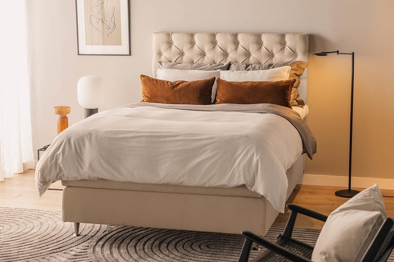Sängpaket Kontinentalsäng Kakichi 140x200 cm - Beige - Möbler - Säng - Kontinentalsäng