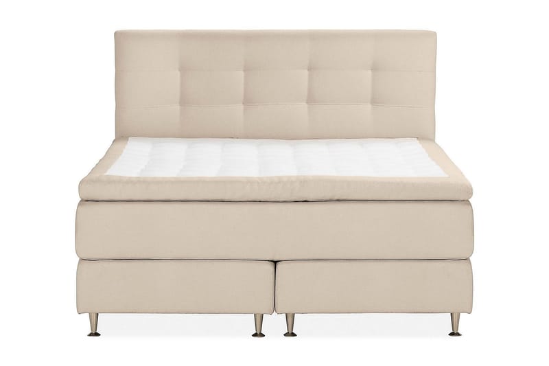 Sängpaket Kontinentalsäng Kakichi 160x200 cm - Beige - Kontinentalsäng - Komplett sängpaket