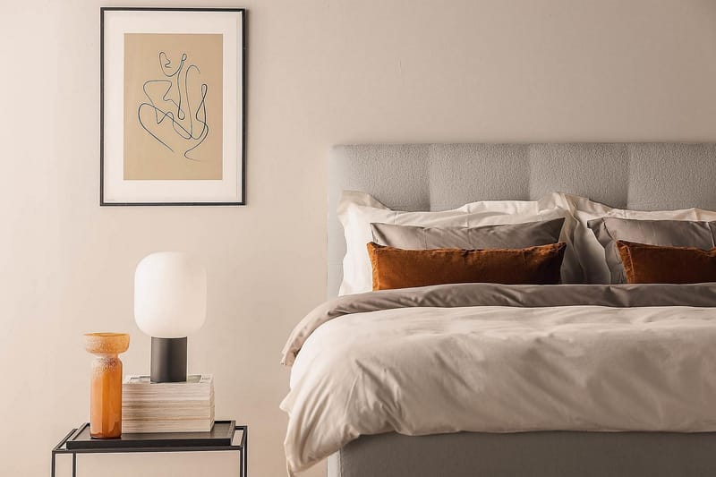 Sängpaket Kontinentalsäng Kakichi 160x200 cm - Grå - Möbler - Säng - Kontinentalsäng