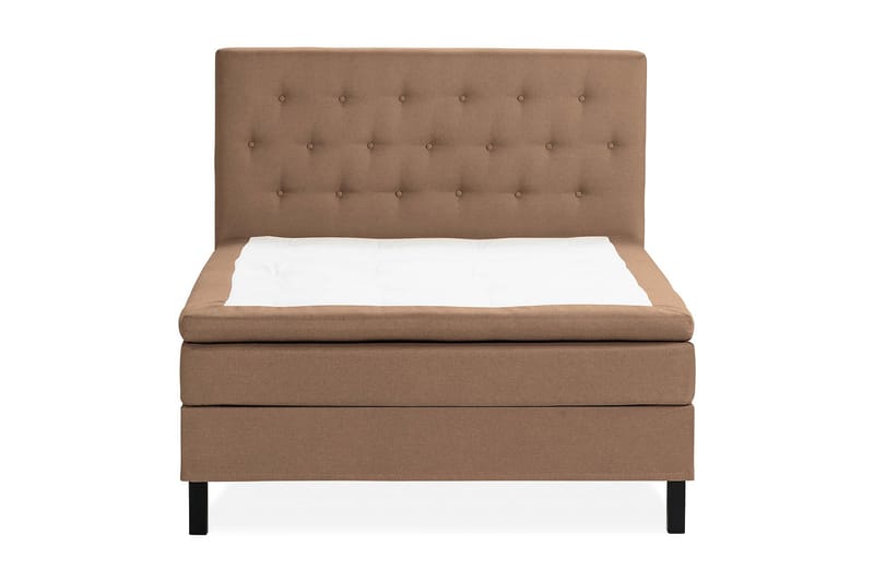 Sängpaket Nayaka 120x200 Latexmadrass - Knappad gavel Brun - Möbler - Säng - Kontinentalsäng