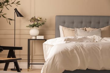 Sängpaket Nayaka 120x200 Latexmadrass - Knappad gavel Grå - Möbler - Säng - Kontinentalsäng