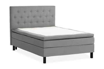 Sängpaket Nayaka 120x200 Latexmadrass - Knappad gavel Grå - Möbler - Säng - Kontinentalsäng