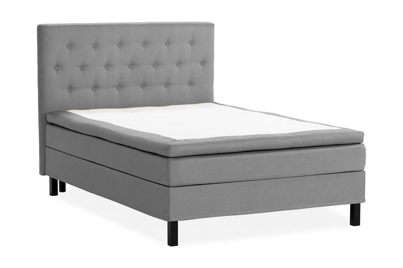 Sängpaket Nayaka 120x200 Latexmadrass - Knappad gavel Grå - Möbler - Säng - Kontinentalsäng